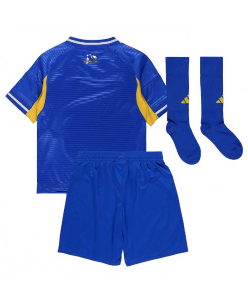 Günstige Leeds United Auswärts Trikotsatzt Kinder 2025-26 Kurzarm (+ Kurze Hosen)